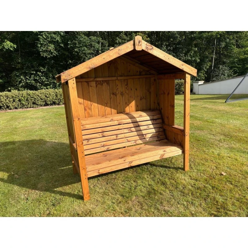 Image of Charles Taylor Three Seater Imperial Arbour - L80 x W183 x H194cm - Green in Light Brown Light Brown Unisex