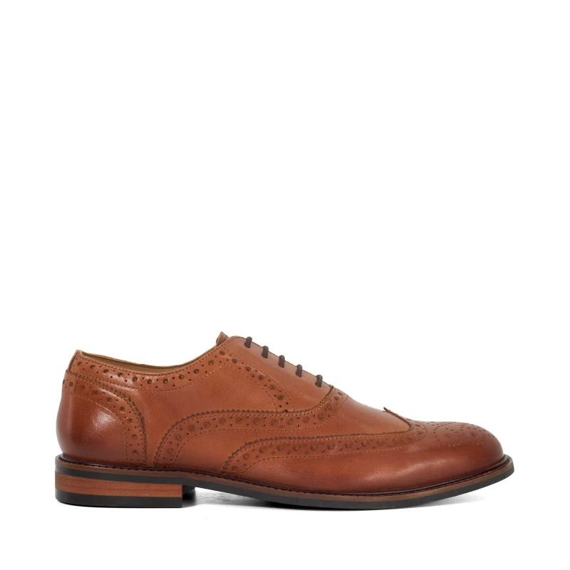 Image of Dune London Dune London Men 'Baltics' Leather Brogues in Tan Size: 7 Tan 7 Male 5050808559533