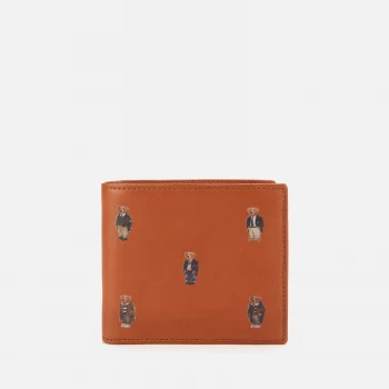 Image of Polo Ralph Lauren Mens Smooth Leather Bear Logo Wallet - Tan