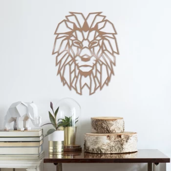 Image of L?on - Copper Copper Decorative Metal Wall Accessory