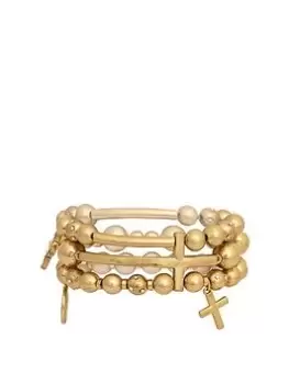 image of Bibi Bijoux Gold Layered 'Celtic' Charm Ball Bracelet, Gold, Women