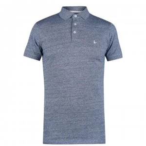 Jack Wills Langold Jaspe Pique Polo - Deep Blue