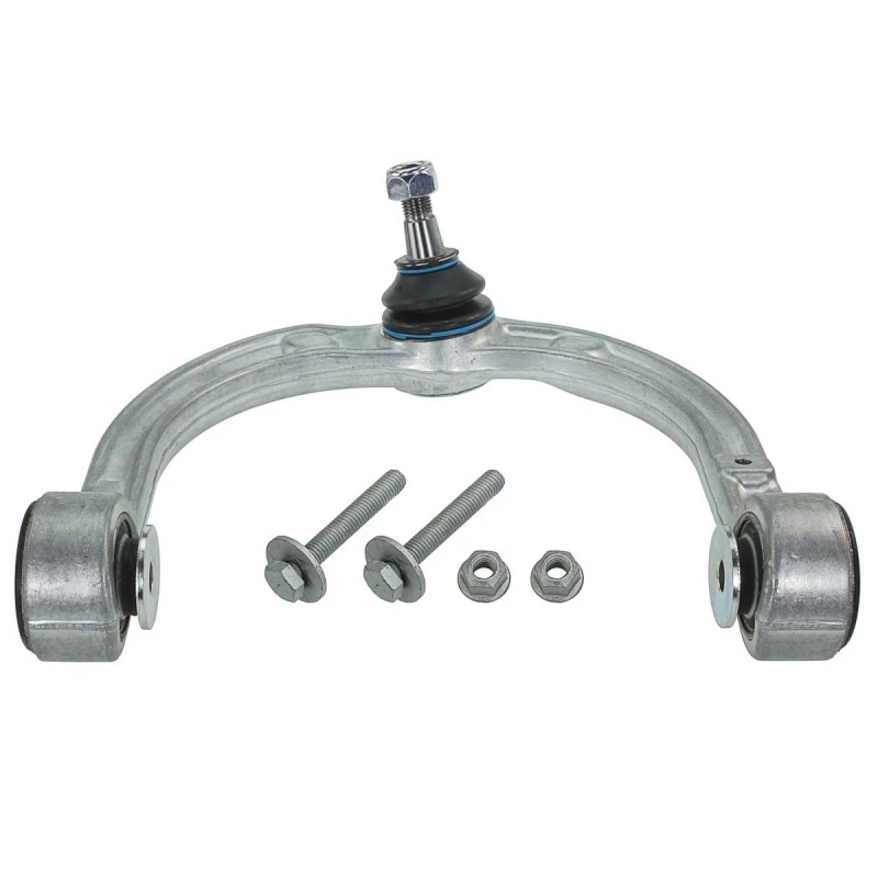 Image of MEYLE 016 050 0001/S Suspension arm Control Arm, Aluminium, Original Quality, Upper, with rubber mount, with fastening/mounting material Aluminium Tra