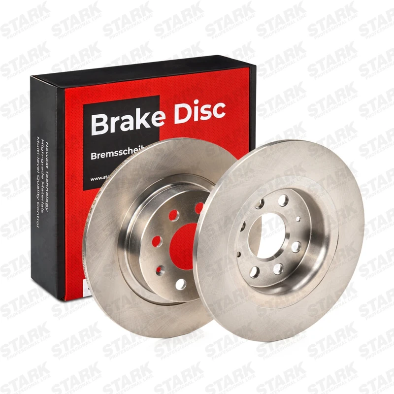Image of STARK SKBD-0022105 Brake disc Rear Axle, solid, Cast Iron, Uncoated, Untreated, without bolts/screws Cast Iron Brake Disc (82)