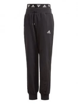 adidas Girls Junior G Dance Pant, Black/Silver, Size 11-12 Years, Women