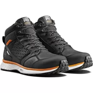 image of Timberland Pro Reaxion Mid Safety Boot - Black/Orange Size 06 - Black/Orange