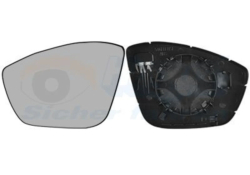 Image of VAN WEZEL Wing mirror glass VAN WEZEL 4043837