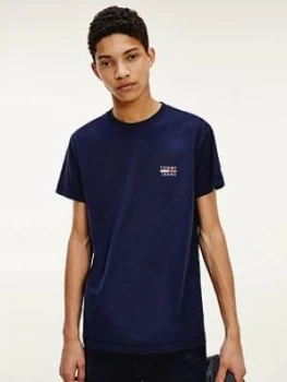 image of Tommy Jeans Tjm Chest Logo T-Shirt - Navy