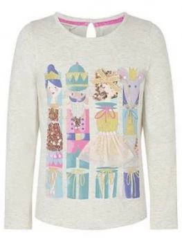 image of Monsoon Girls S.E.W. Christmas Cracker Top - Oatmeal