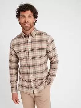 Image of Tommy Hilfiger Brushed Tartan Print Shirt - Multi , Multi, Size L, Men