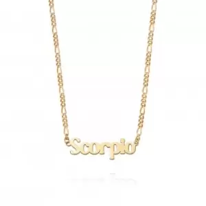 image of Scorpio Zodiac 18ct Gold Plated Necklace ZN08_GP