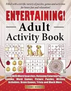 Image of entertaining adult activity book filled with word searches relaxing colorin