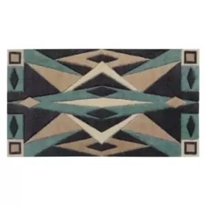 Image of JVL Solemate Hand Carved Mat 57x100 - Multi