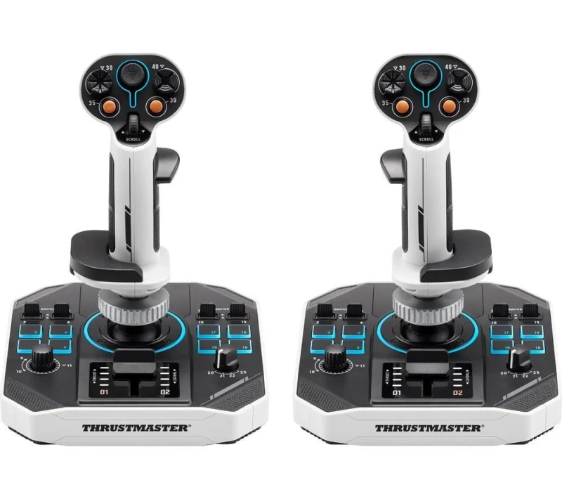 Image of THRUSTMASTER Sol-R 2 HOSAS Space Sim Duo Joystick - White & Black 3362932916741
