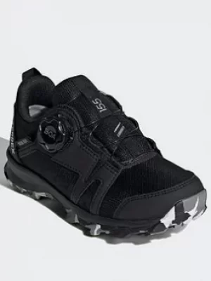 Image of adidas Terrex Agravic Boa Rain.rdy Hiking Shoes, Yellow/Black, Size 1