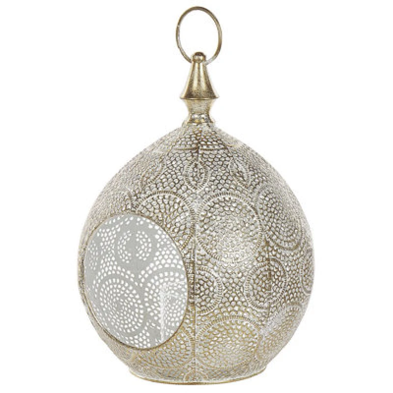 Image of Beliani Lantern Laeso Metal 33cm Gold