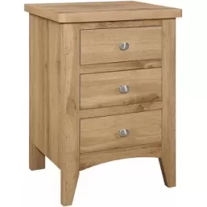 image of Hampstead 3 Drawer Bedside Oak