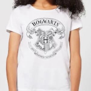 Image of Harry Potter Hogwarts Crest Womens T-Shirt - White - 3XL