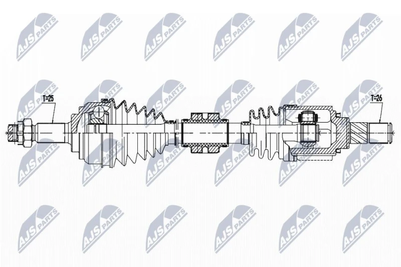 Image of NTY NPW-NS-136 Drive shaft Front Axle Left Drive Shaft (13)