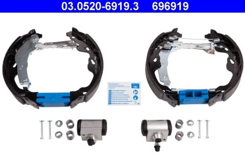 Image of ATE 03.0520-6919.3 Brake Set, drum brakes with accessories Brake Set,drum brakes (3859)