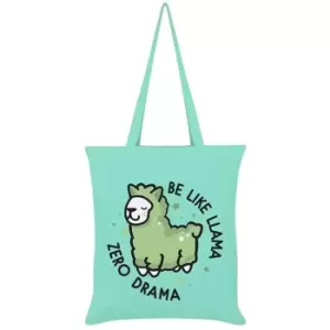 Image of Grindstore Be Like Llama Zero Drama Tote Bag (One Size) (Mint Green) - Mint Green