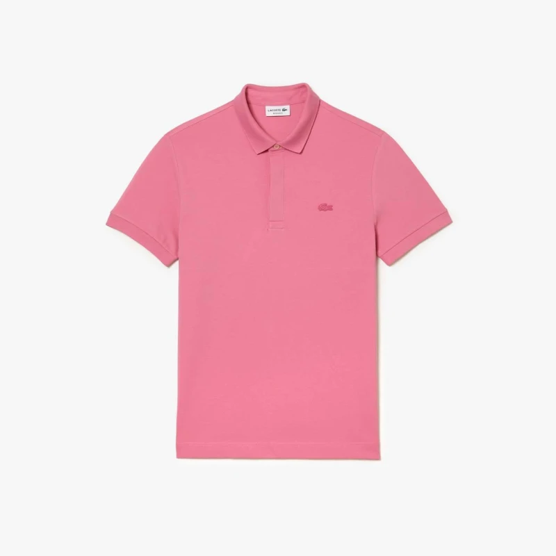 Image of Lacoste Regular Fit Paris Stretch Piqu Polo Shirt - Pink Pink XS