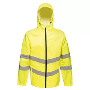 Image of Regatta Unisex Hi Vis Pro Packaway Reflective Work Jacket (M) (Yellow) - Yellow