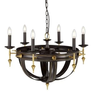 Image of 6 Light Chandelier Orb, Gold Finish, E14
