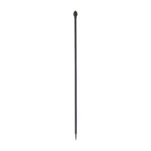 Panacea Powder coated Black Steel Fence post W12.7mm