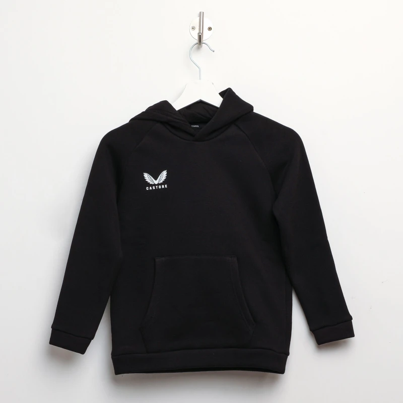 Image of Castore Brush Back Overhead Hoodie Hoody Boys - Black 7 - 8 Years
