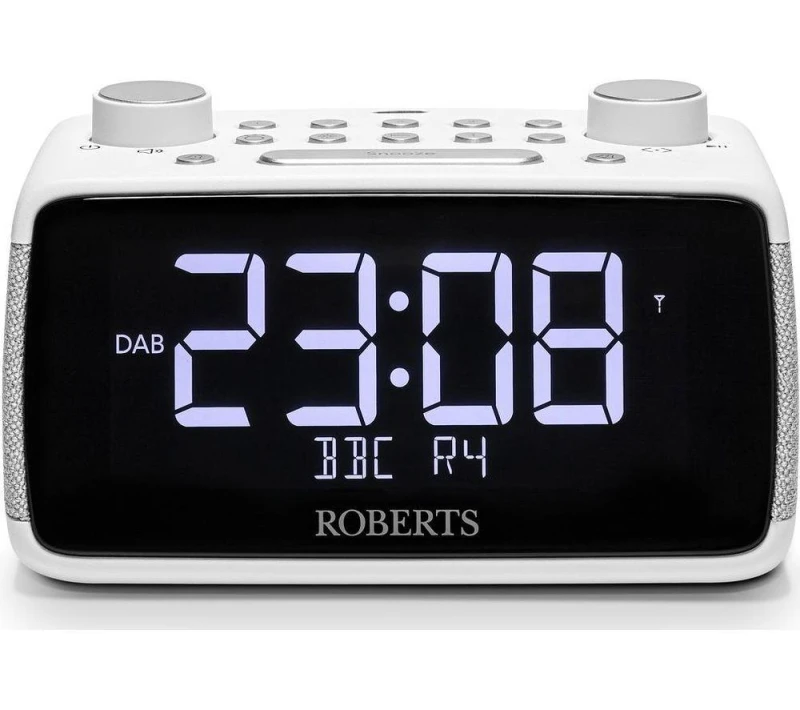 Image of ROBERTS Ortus 4 DAB Clock Radio - White 5038301313302