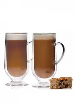 Image of Kitchencraft Set Of 2 Double Walled Latte Glasses