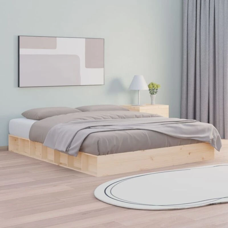 Image of VIDAXL Bed Frame without Mattress 200x200cm Solid Wood Vidaxl 8720287135449
