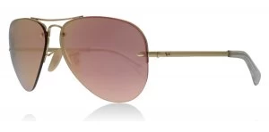 image of Ray-Ban RB3449 Sunglasses Gold 001/E4 59mm