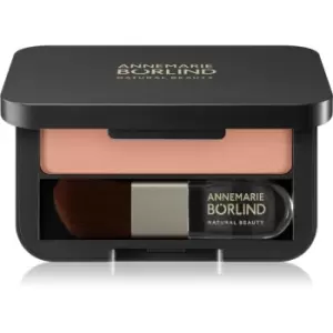 image of Annemarie Borlind Powder Rouge Powder Blush with Mirror and Applicator Shade Peach 5 g