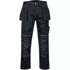 Image of Portwest - PW347 - Black Sz W28 PW3 Cotton Work Holster Trouser cargo combat