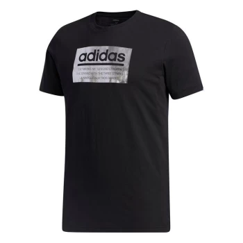 Image of adidas Mens Graphic Foil Box T-Shirt - Black