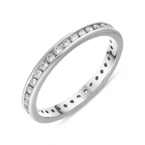 Image of Platinum Diamond Channel Set Full Eternity Ring