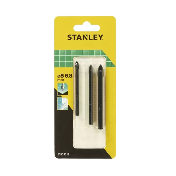 image of Stanley 3Pc Tile Drill Bit Set - STA53312-QZ