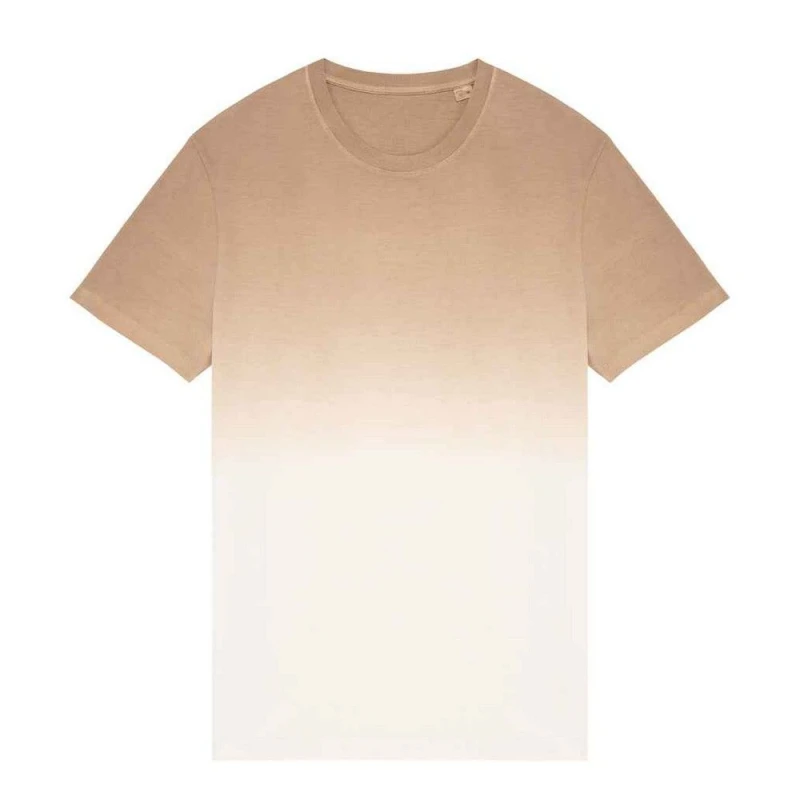 Image of Native Spirit Mens Dip Dye T-Shirt in Medium Beige Size: Large Medium Beige Male L