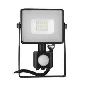 image of V-Tac 10W Warm White Samsung Chip LED Floodlight with PIR Sensor - Black