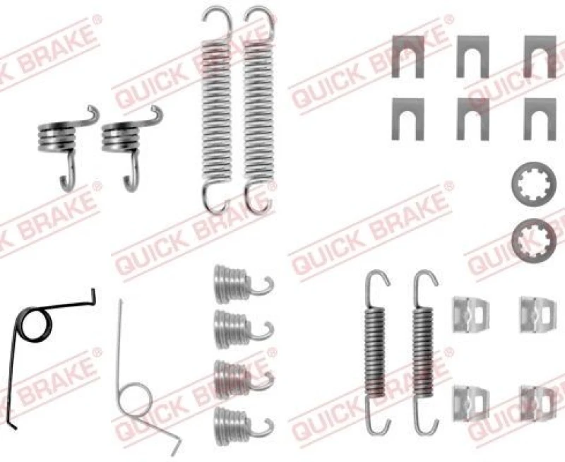 Image of QUICK BRAKE Brake shoe fitting kit QUICK BRAKE 105-0545