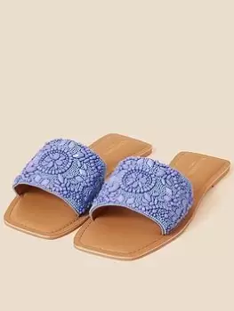 Image of Accessorize Embellished Bead Slider - Blue Size 38, Women