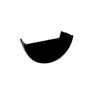 Image of FloPlast 112mm Half Round Black Internal Stopend Plastic RE2B