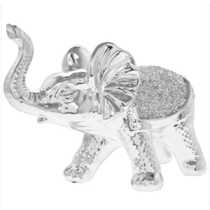 image of Silver Sparkle Silver Elephant Figurine By Lesser & Pavey