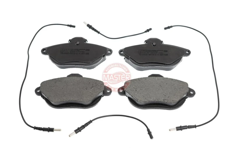Image of MASTER-SPORT 13046039732N-SET-MS Brake pad set Premium Front Axle, incl. wear warning contact, with anti-squeak plate Brake Pad Set,disc brake (402)