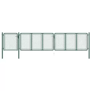 Image of Vidaxl Garden Gate Steel 75X495cm Green