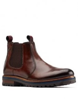 image of Base Hadrian Leather Chelsea Boots - Burnished Brown