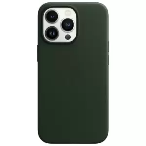 image of Apple iPhone 13 Mini Leather Case with MagSafe Sequoia Green MM0J3ZM/A