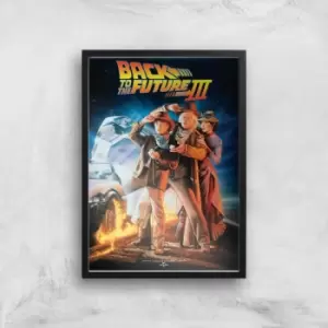 image of Back To The Future Part 3 Giclee Art Print - A3 - Black Frame